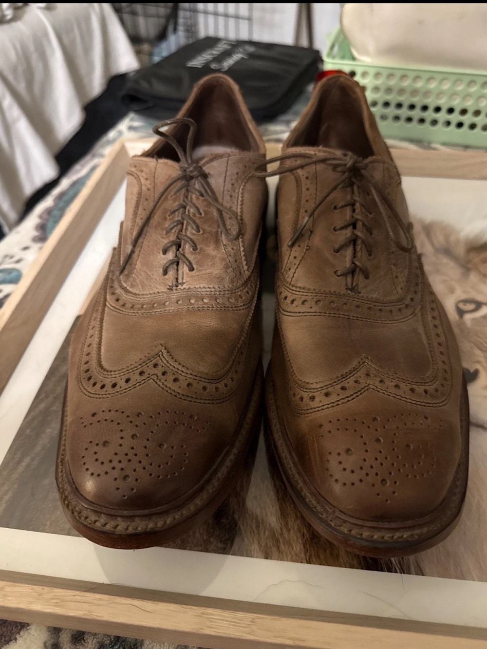 Allen Edmonds Brown Wingtip Brogue Derby Shoes